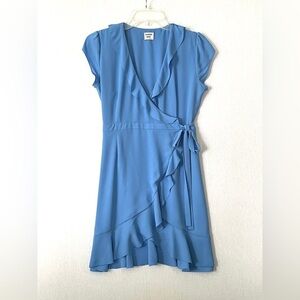 Aritzia Sunday Best Savoy Ruffle Short Sleeve Wrap Dress